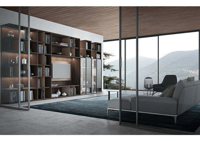 Libreria Design Composizione Home 01 Brand Astor Mobili