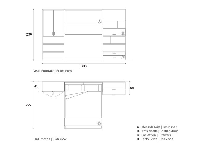 Letto a Scomparsa COMPO G02 - Molteni Home