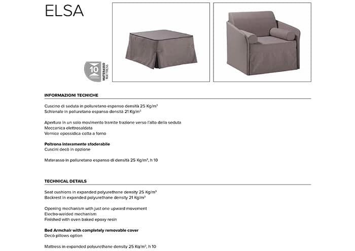 Poltrona Letto Sfoderabile Young - Vitarelax - in offerta outlet